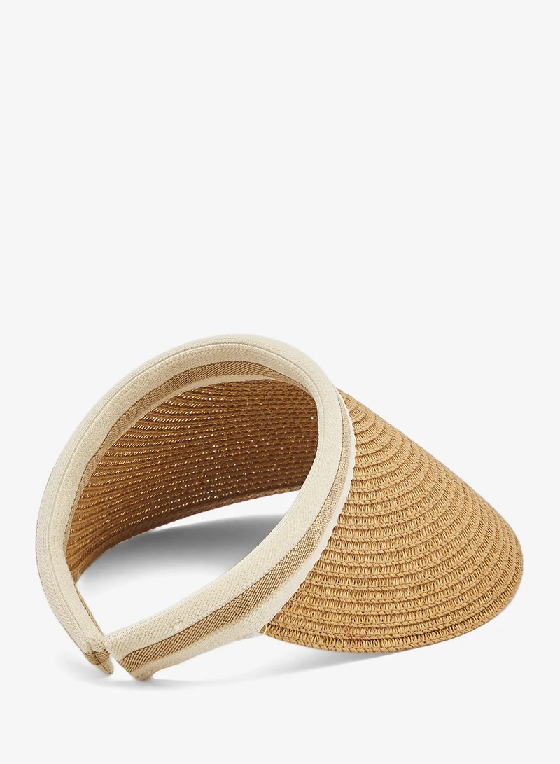 جينجر Raffia Material Visor Cap